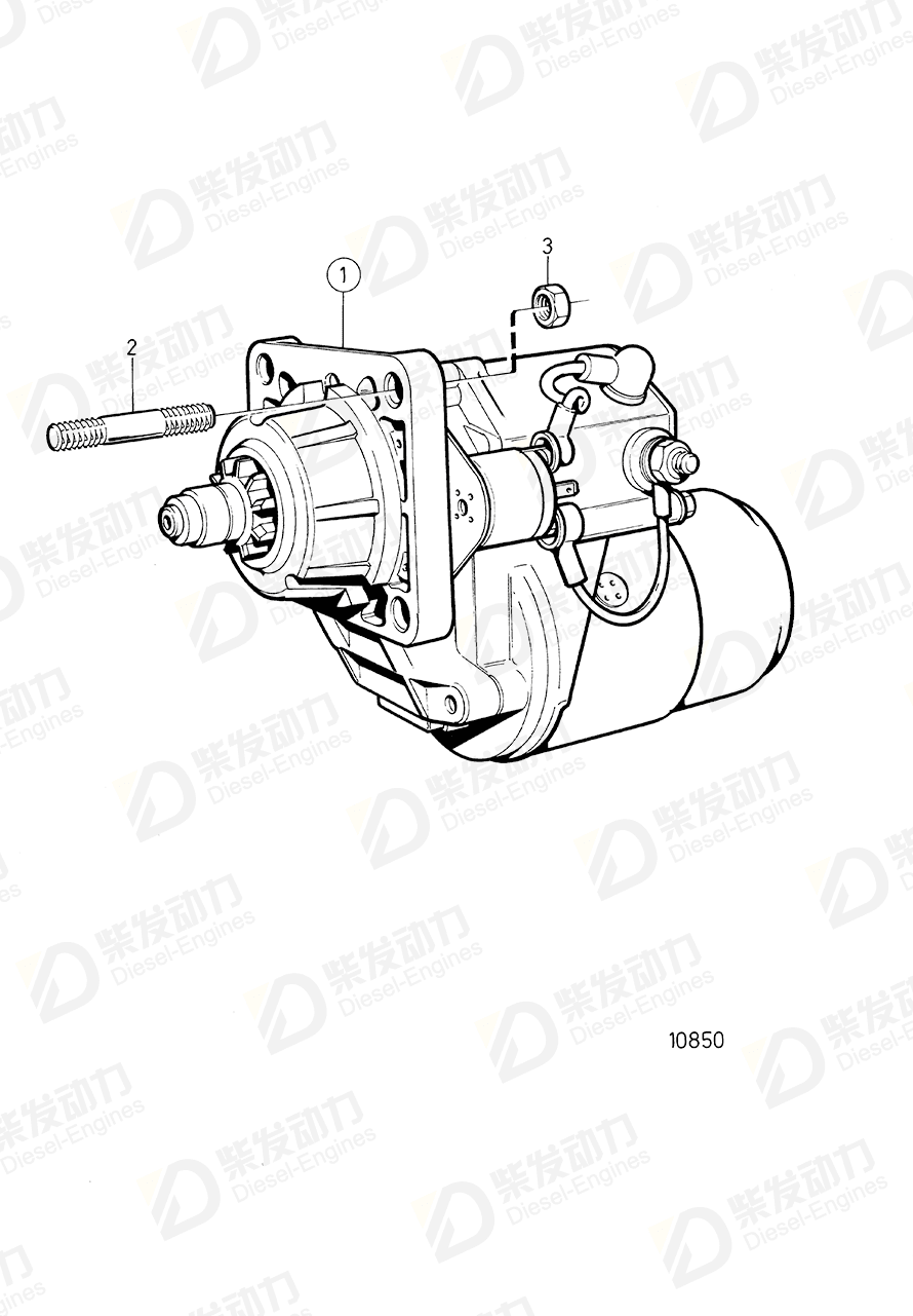 VOLVO Starter Motor 420760 Drawing